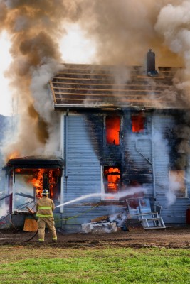 The fire