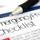 Emergency checklist